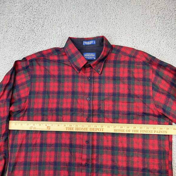 Pendleton Red and Black Plaid Casual Button Down Shirt - Picture 8 of 14